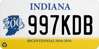 IN license plate 997KDB