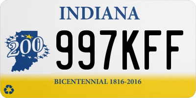 IN license plate 997KFF