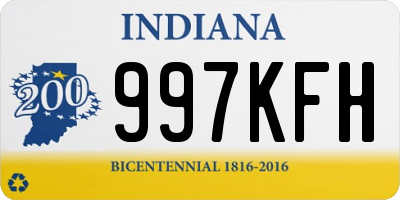 IN license plate 997KFH