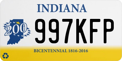 IN license plate 997KFP