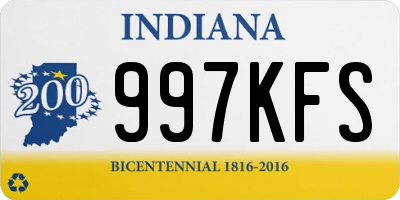 IN license plate 997KFS