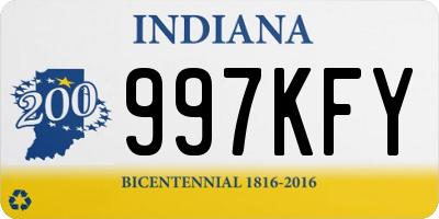 IN license plate 997KFY