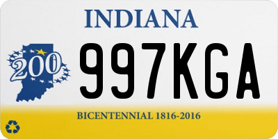 IN license plate 997KGA