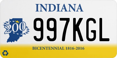 IN license plate 997KGL