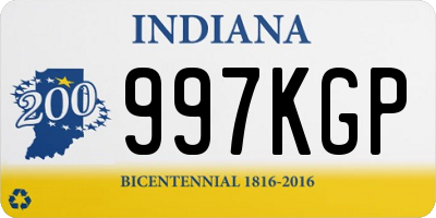 IN license plate 997KGP