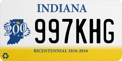 IN license plate 997KHG