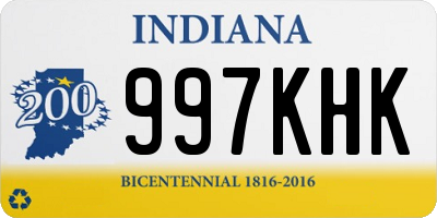 IN license plate 997KHK