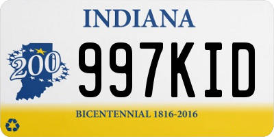 IN license plate 997KID