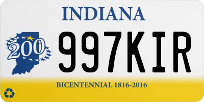 IN license plate 997KIR