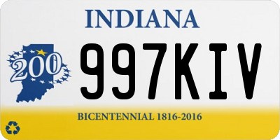 IN license plate 997KIV