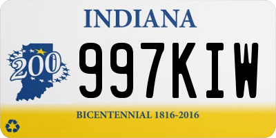 IN license plate 997KIW