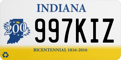 IN license plate 997KIZ