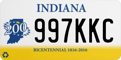 IN license plate 997KKC