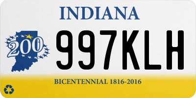 IN license plate 997KLH