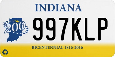 IN license plate 997KLP