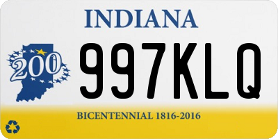 IN license plate 997KLQ