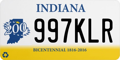 IN license plate 997KLR