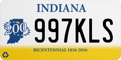 IN license plate 997KLS