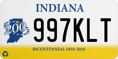 IN license plate 997KLT