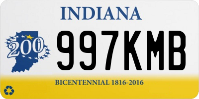 IN license plate 997KMB