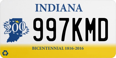 IN license plate 997KMD