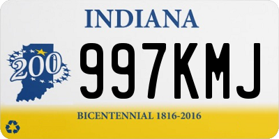 IN license plate 997KMJ