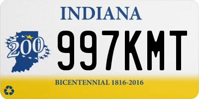 IN license plate 997KMT