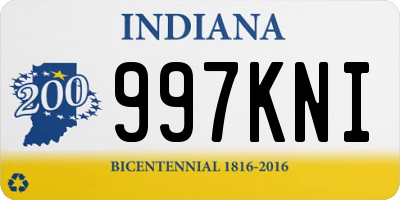 IN license plate 997KNI