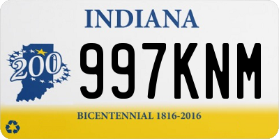 IN license plate 997KNM