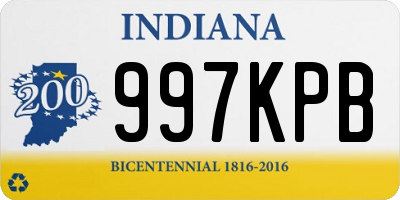 IN license plate 997KPB