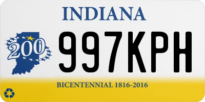 IN license plate 997KPH