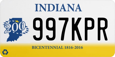 IN license plate 997KPR