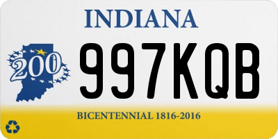 IN license plate 997KQB