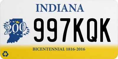 IN license plate 997KQK