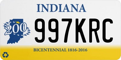 IN license plate 997KRC