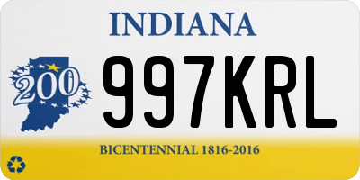 IN license plate 997KRL