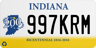 IN license plate 997KRM