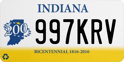 IN license plate 997KRV