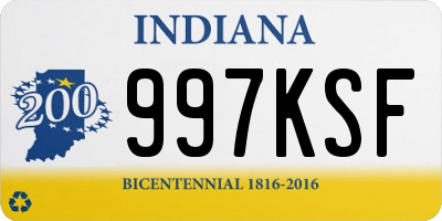 IN license plate 997KSF