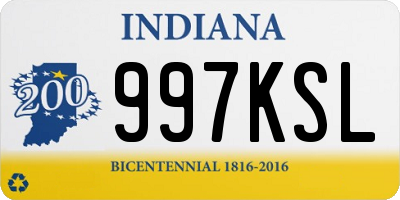 IN license plate 997KSL