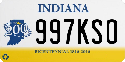 IN license plate 997KSO