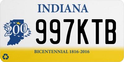 IN license plate 997KTB