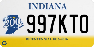 IN license plate 997KTO