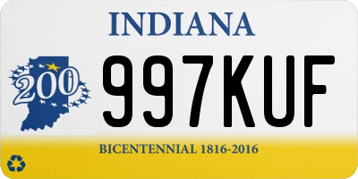 IN license plate 997KUF