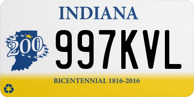 IN license plate 997KVL