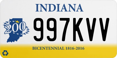 IN license plate 997KVV