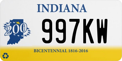 IN license plate 997KW