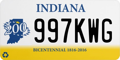 IN license plate 997KWG