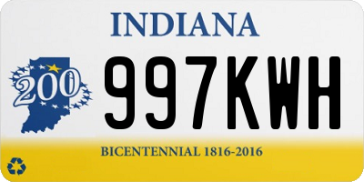 IN license plate 997KWH