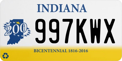 IN license plate 997KWX